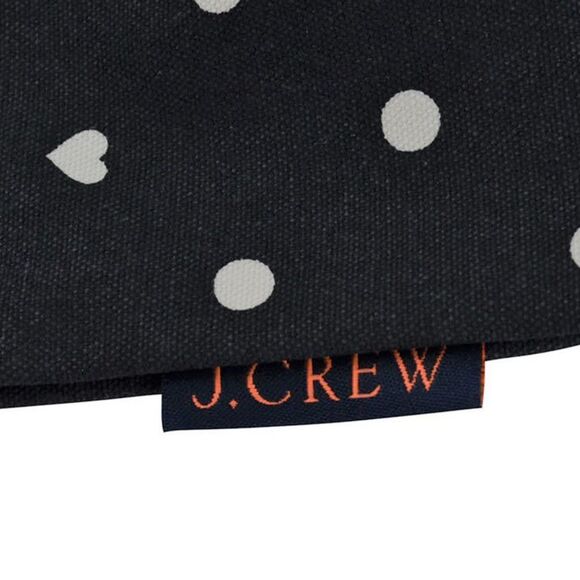 NWT Jcrew Heart Dot Canvas Book Lunch Tote - Picture 9 of 9